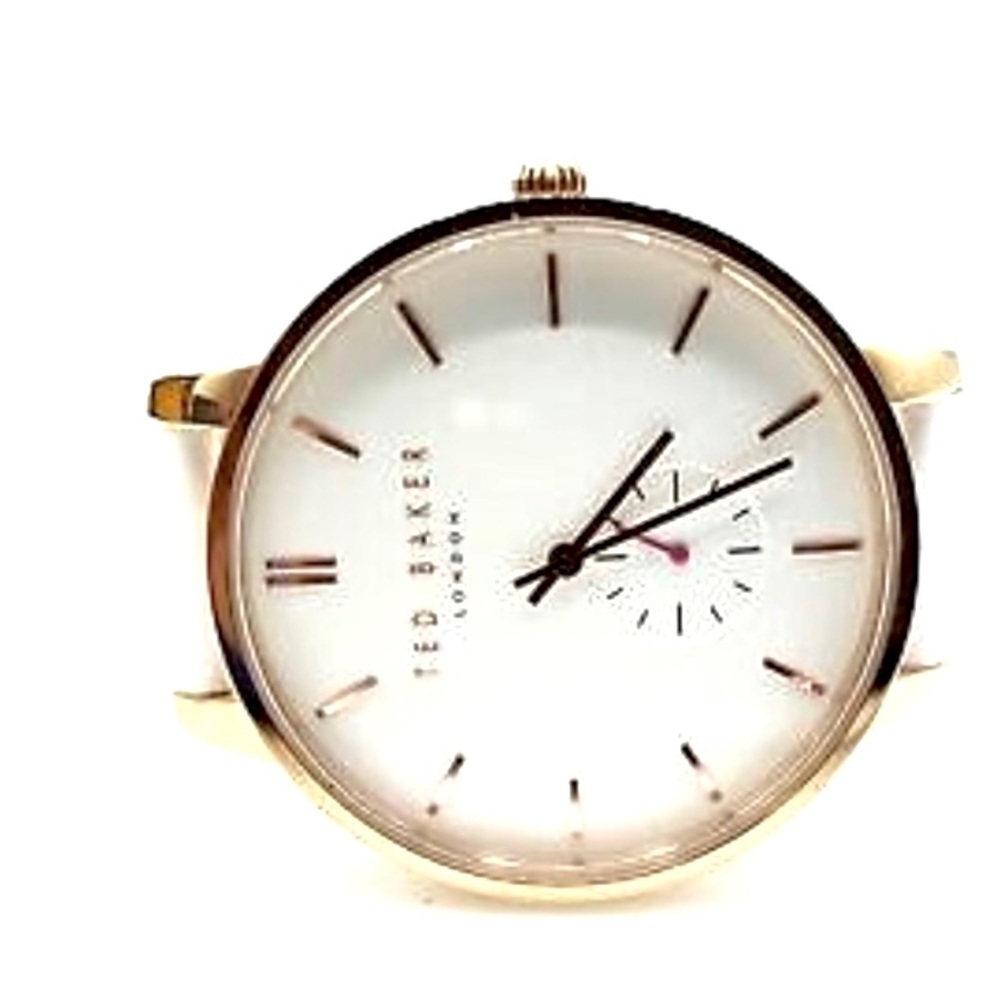 Ted Baker London NEW White Leather Gold Hardware Watch - Picture 2 of 5
